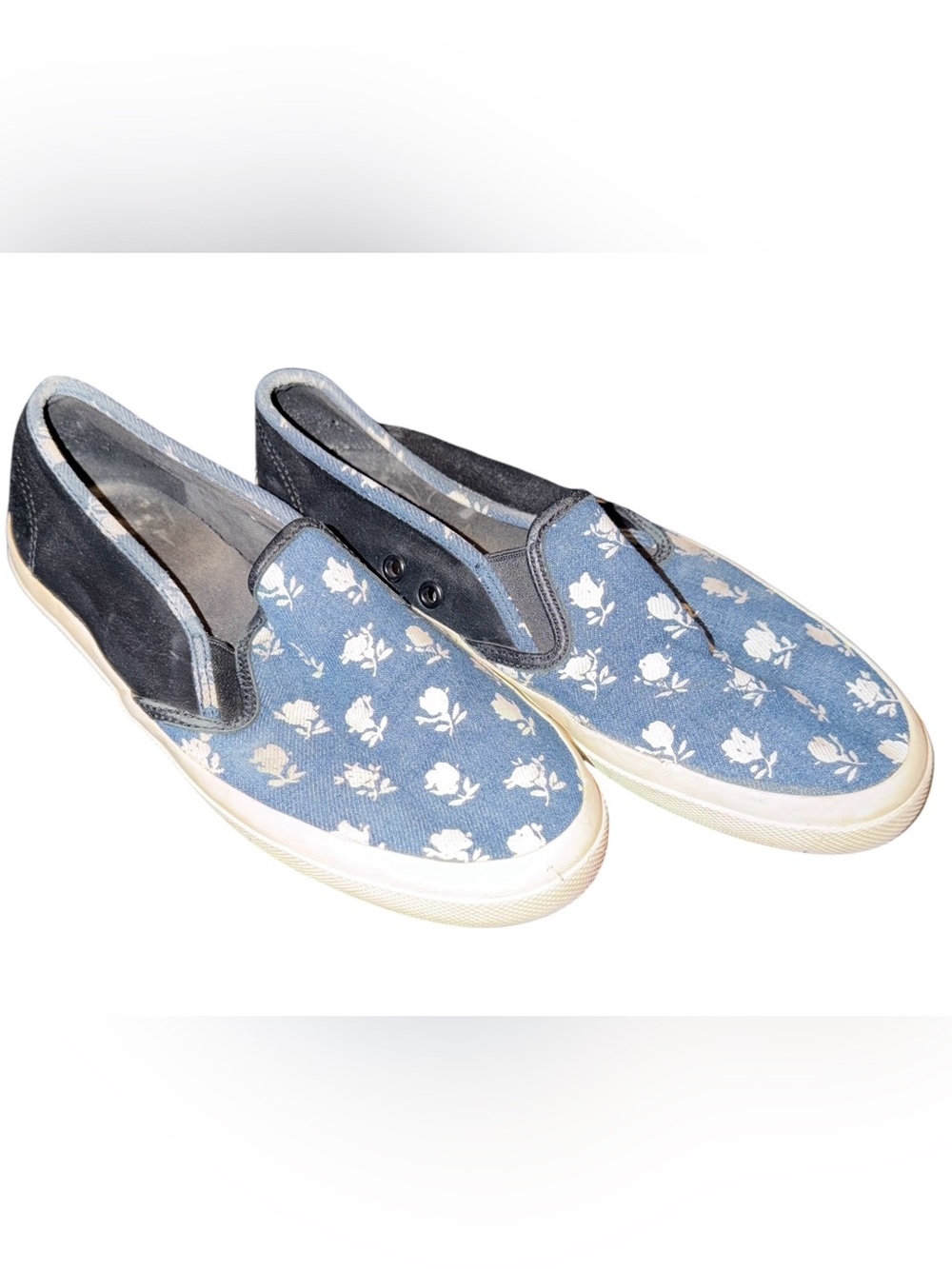 Coach Blue Floral Slip-On Sneakers
